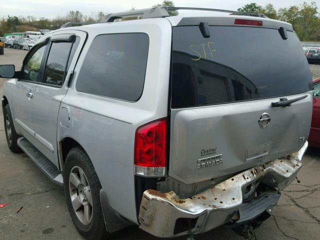 5N1AA08B94N726709 - 2004 NISSAN ARMADA SE SILVER photo 3