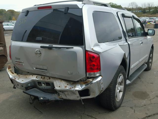 5N1AA08B94N726709 - 2004 NISSAN ARMADA SE SILVER photo 4