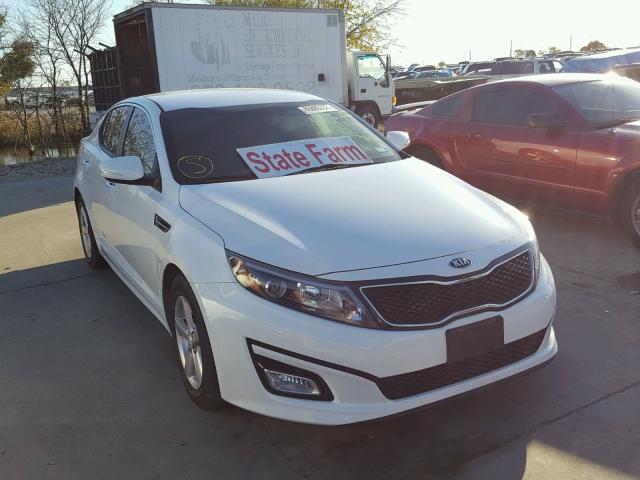 5XXGM4A7XFG352323 - 2015 KIA OPTIMA LX WHITE photo 1