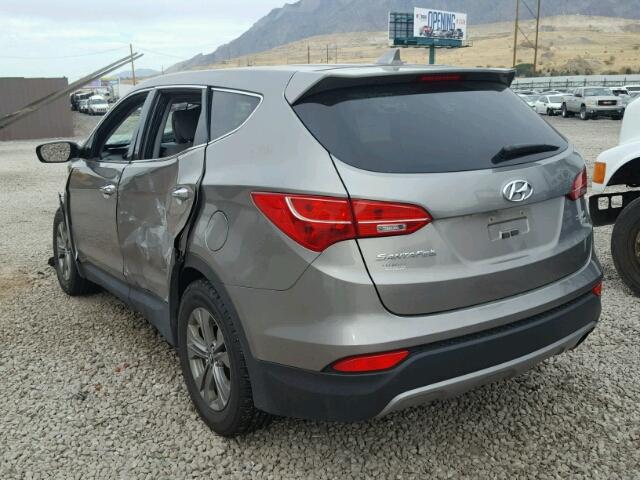 5XYZTDLBXEG169544 - 2014 HYUNDAI SANTA FE S GRAY photo 3