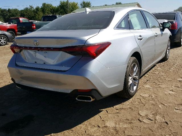 4T1BZ1FB5KU007160 - 2019 TOYOTA AVALON XLE SILVER photo 4