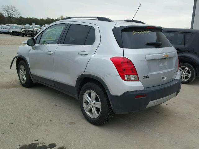 3GNCJLSBXGL261649 - 2016 CHEVROLET TRAX 1LT SILVER photo 3