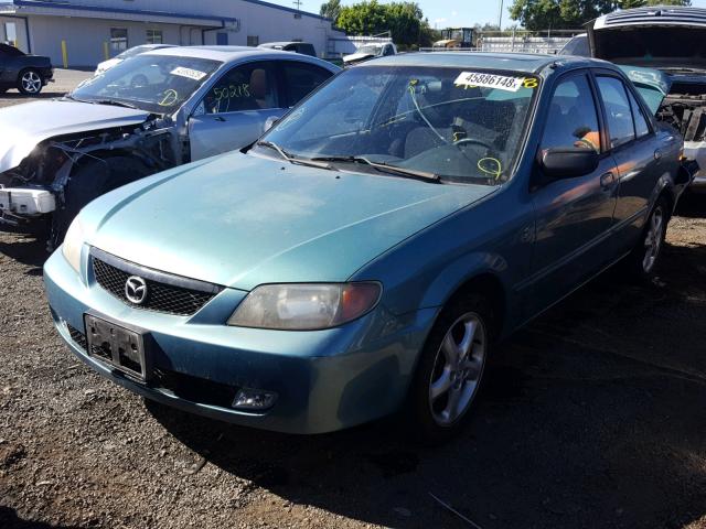 JM1BJ226310409632 - 2001 MAZDA PROTEGE LX GREEN photo 2