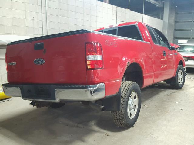 1FTPX14564NA45457 - 2004 FORD F150 RED photo 4