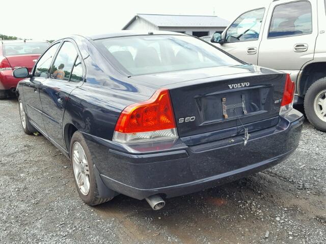 YV1RS592272619825 - 2007 VOLVO S60 2.5T BLUE photo 3