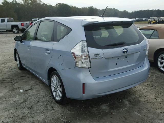 JTDZN3EU0D3255385 - 2013 TOYOTA PRIUS V BLUE photo 3