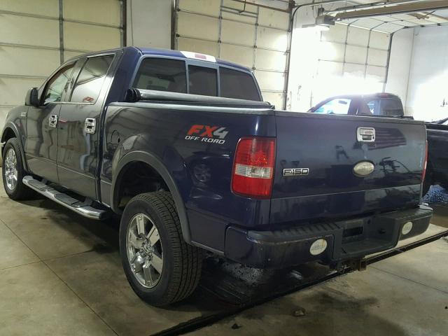 1FTPW14574KC26121 - 2004 FORD F150 BLUE photo 3