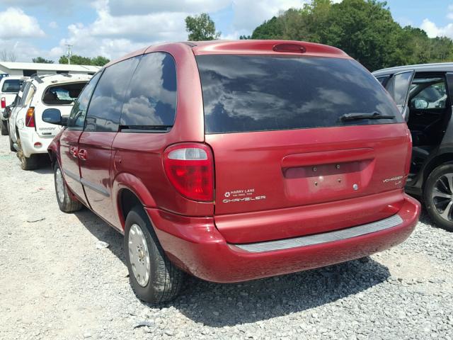 1C4GJ45342B719104 - 2002 CHRYSLER VOYAGER LX RED photo 3