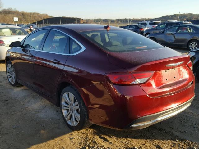 1C3CCCAB1GN146124 - 2016 CHRYSLER 200 LIMITE RED photo 3