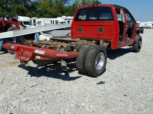 3D7MA48C34G197189 - 2004 DODGE RAM 3500 S RED photo 4