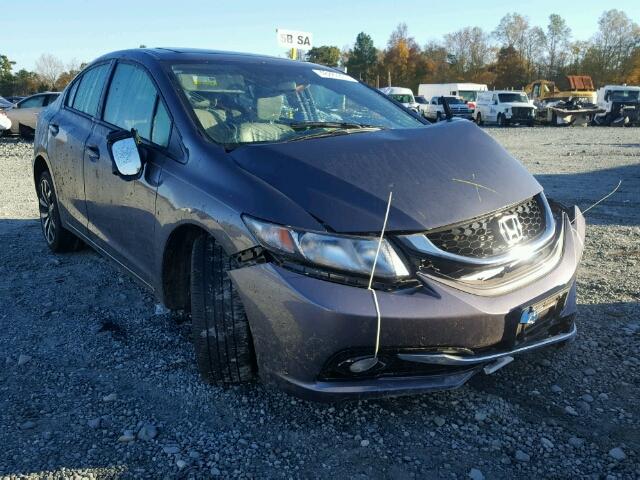 2HGFB2F96FH530016 - 2015 HONDA CIVIC EXL GRAY photo 1