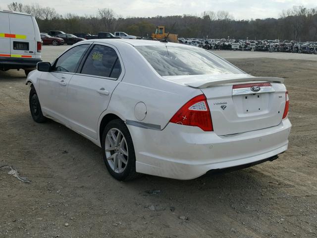 3FAHP0JA4CR180843 - 2012 FORD FUSION WHITE photo 3