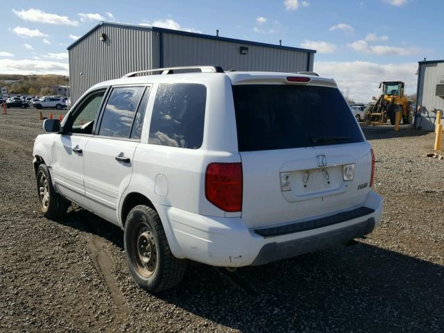 2HKYF18424H564708 - 2004 HONDA PILOT WHITE photo 3