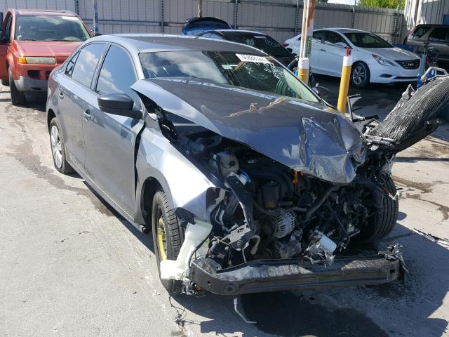 3VW2K7AJ6CM385064 - 2012 VOLKSWAGEN JETTA BASE GRAY photo 1