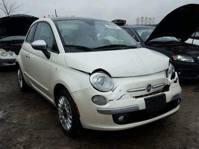 3C3CFFCR4CT123370 - 2012 FIAT 500 LOUNGE WHITE photo 1