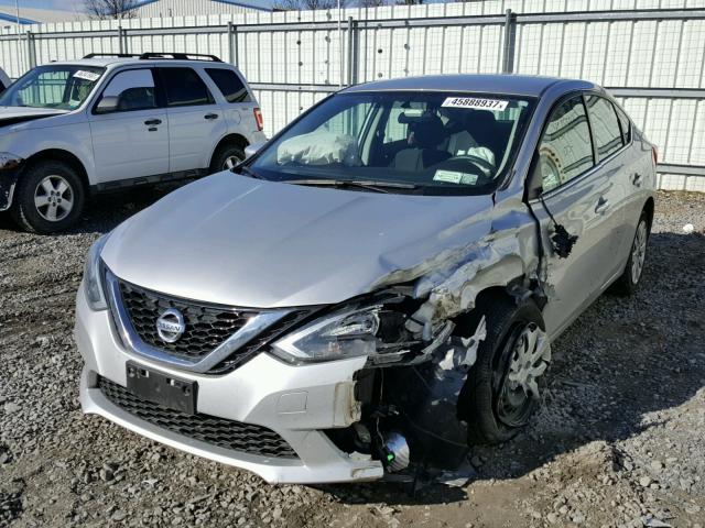 3N1AB7AP6GY327623 - 2016 NISSAN SENTRA S SILVER photo 2