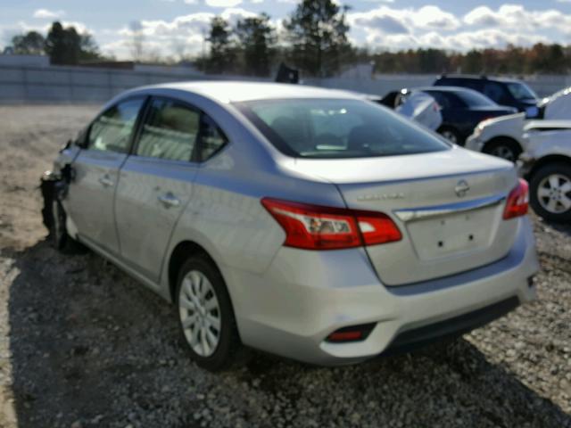 3N1AB7AP6GY327623 - 2016 NISSAN SENTRA S SILVER photo 3