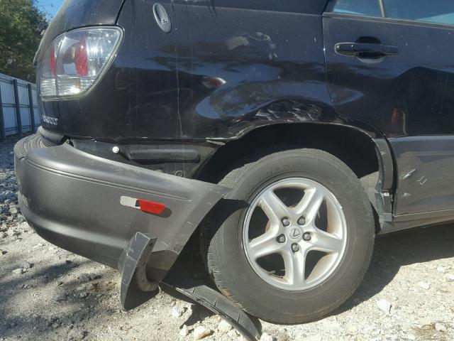 JTJGF10U810085450 - 2001 LEXUS RX 300 BLACK photo 9