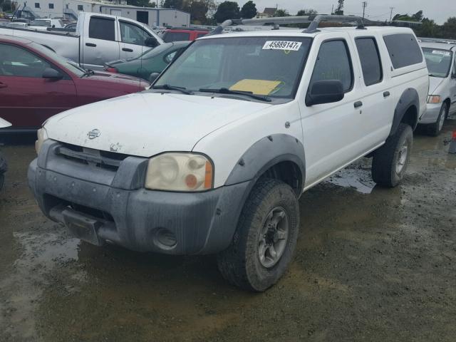 1N6ED27Y91C304250 - 2001 NISSAN FRONTIER C WHITE photo 2