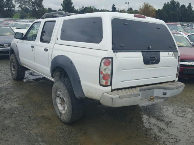 1N6ED27Y91C304250 - 2001 NISSAN FRONTIER C WHITE photo 3