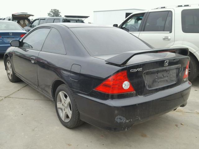 1HGEM22915L034389 - 2005 HONDA CIVIC EX BLACK photo 3