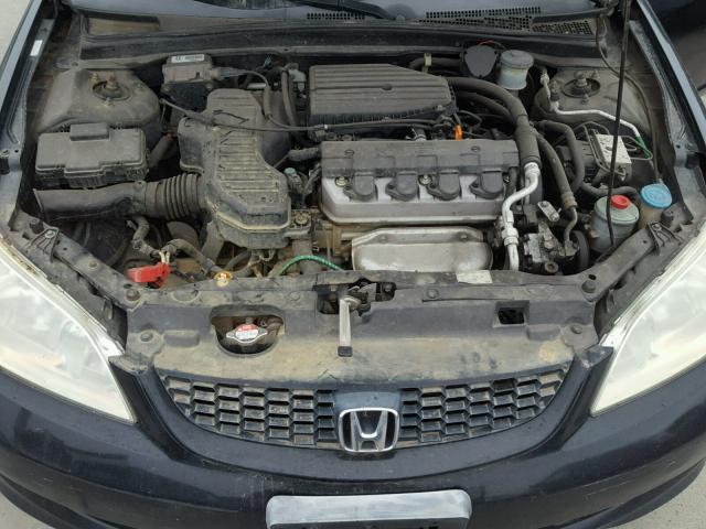 1HGEM22915L034389 - 2005 HONDA CIVIC EX BLACK photo 7