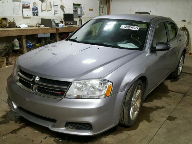 1C3CDZAB9DN517624 - 2013 DODGE AVENGER SILVER photo 2