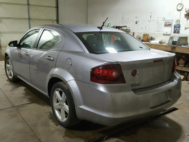 1C3CDZAB9DN517624 - 2013 DODGE AVENGER SILVER photo 3