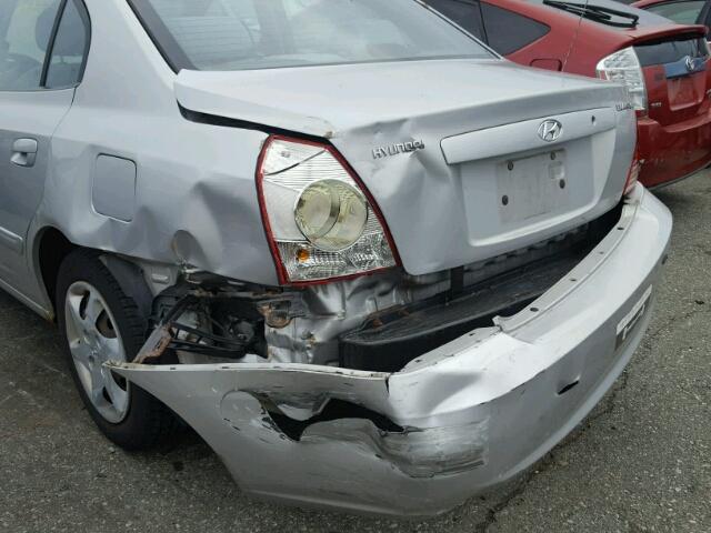 KMHDN46D75U112388 - 2005 HYUNDAI ELANTRA GL SILVER photo 9