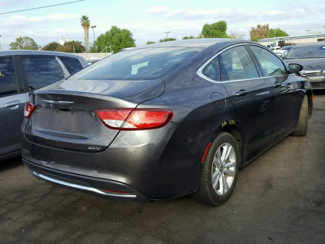 1C3CCCAB4GN165735 - 2016 CHRYSLER 200 LIMITE GRAY photo 4