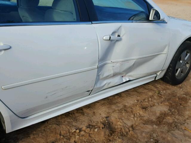 2G1WG5EK4B1176000 - 2011 CHEVROLET IMPALA LT Սպիտակ լուսանկար 9