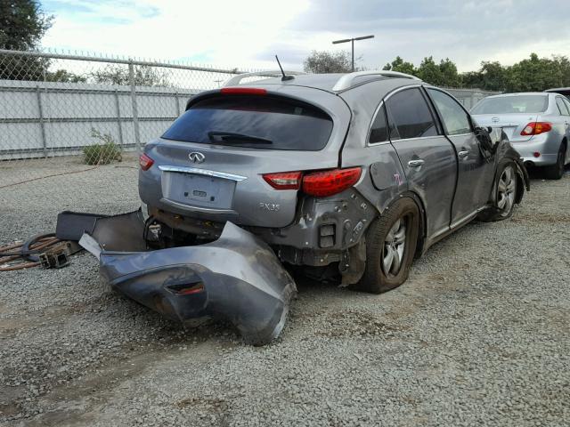 JNRAS18U29M100182 - 2009 INFINITI FX35 GRAY photo 4