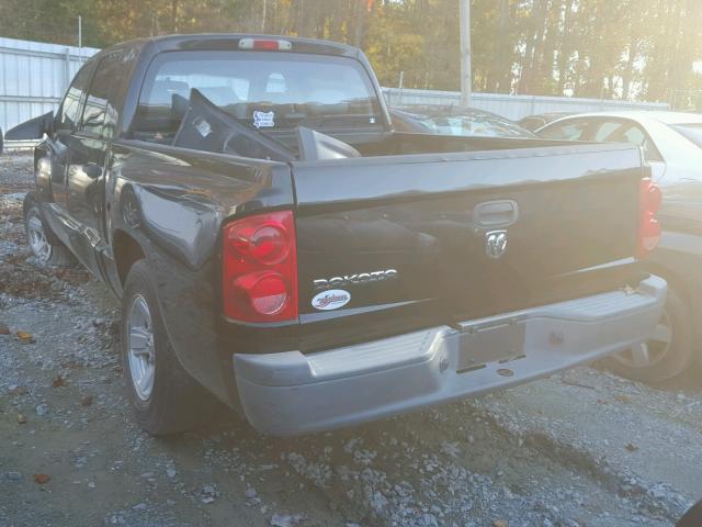 1D3HE38K48S590500 - 2008 DODGE DAKOTA SXT BLACK photo 3