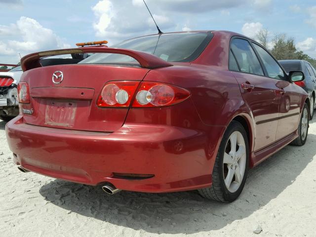 1YVHP80D345N21037 - 2004 MAZDA 6 S RED photo 4