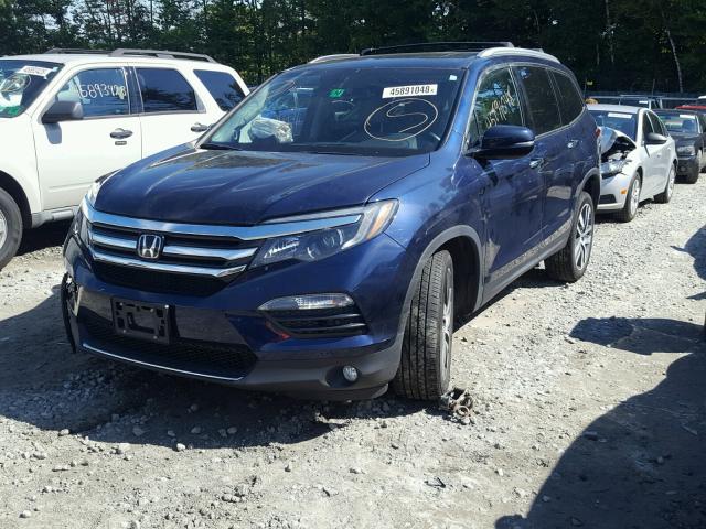 5FNYF6H06GB058408 - 2016 HONDA PILOT ELIT BLUE photo 2