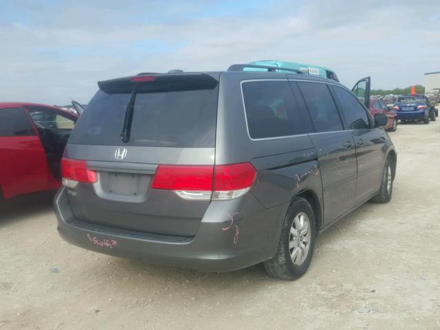 5FNRL38798B084494 - 2008 HONDA ODYSSEY EX GRAY photo 4