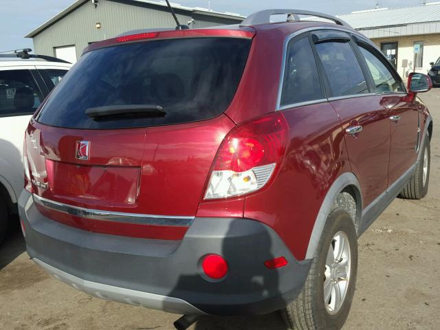 3GSCL33P58S725553 - 2008 SATURN VUE XE RED photo 4