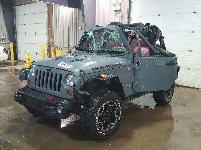 1C4BJWCGXDL697974 - 2013 JEEP WRANGLER R GRAY photo 2