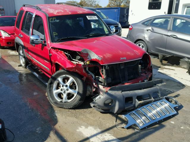 1J4GL48K04W144115 - 2004 JEEP LIBERTY SP RED photo 1