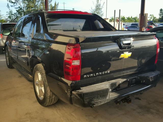 3GNTKFE7XDG157723 - 2013 CHEVROLET AVALANCHE BLACK photo 3