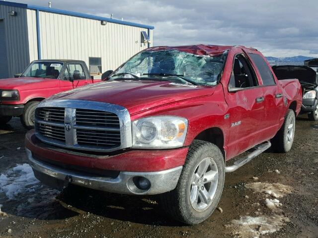 1D7HU18248S619032 - 2008 DODGE RAM 1500 S RED photo 2