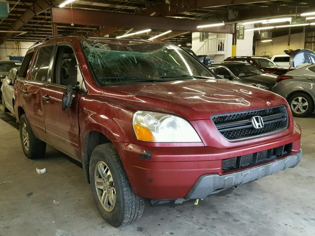 5FNYF184X5B044742 - 2005 HONDA PILOT RED photo 1