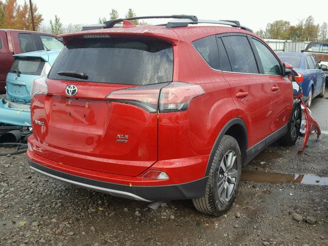 2T3RFREV3HW686086 - 2017 TOYOTA RAV4 XLE RED photo 4