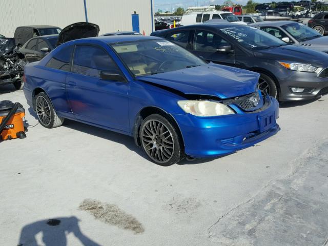 1HGEM22554L037095 - 2004 HONDA CIVIC BLUE photo 1