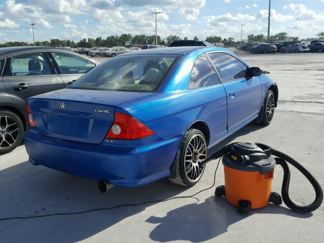 1HGEM22554L037095 - 2004 HONDA CIVIC BLUE photo 4