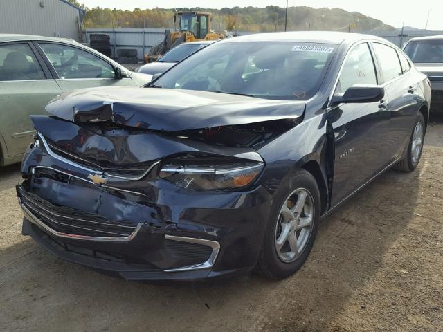 1G1ZB5ST2HF161053 - 2017 CHEVROLET MALIBU LS BLUE photo 2