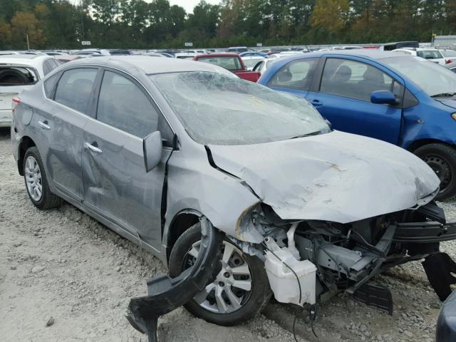 3N1AB7AP8EL654129 - 2014 NISSAN SENTRA S GRAY photo 1