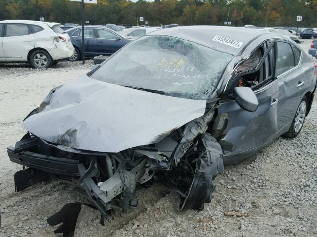 3N1AB7AP8EL654129 - 2014 NISSAN SENTRA S GRAY photo 2