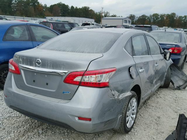 3N1AB7AP8EL654129 - 2014 NISSAN SENTRA S GRAY photo 4