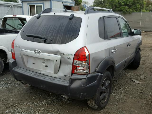 KM8JN72D95U135813 - 2005 HYUNDAI TUCSON GLS SILVER photo 4